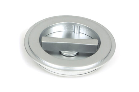 Satin Chrome 75mm Art Deco Round Pull - Privacy Set | 50649 - Image 3
