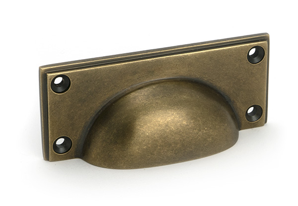 Burnished Brass Art Deco Drawer Pull | 50967