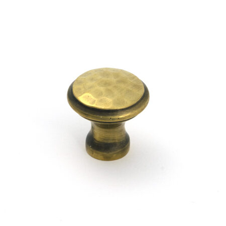 Aged Brass Hammered Cabinet Knob - Small | 51283