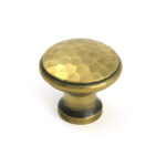 Aged Brass Hammered Cabinet Knob - Medium | 51284