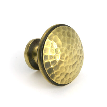 Aged Brass Hammered Cabinet Knob - Large | 51285 - Image 3