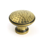 Aged Brass Hammered Cabinet Knob - Large | 51285