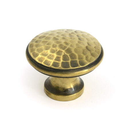Aged Brass Hammered Cabinet Knob - Large | 51285
