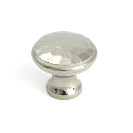 Polished Nickel Hammered Cabinet Knob - Medium | 51290