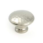 Polished Nickel Hammered Cabinet Knob - Large | 51291