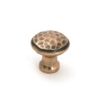 Polished Bronze Hammered Cabinet Knob - Small | 51295