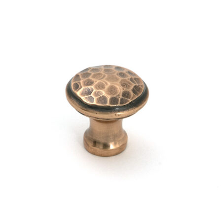 Polished Bronze Hammered Cabinet Knob - Small | 51295