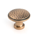 Polished Bronze Hammered Cabinet Knob - Large | 51297
