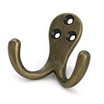 Burnished Brass Celtic Double Robe Hook | 51305