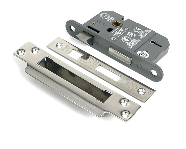 Polished Chrome 2½" 5 Lever BS Sash Lock | 51339
