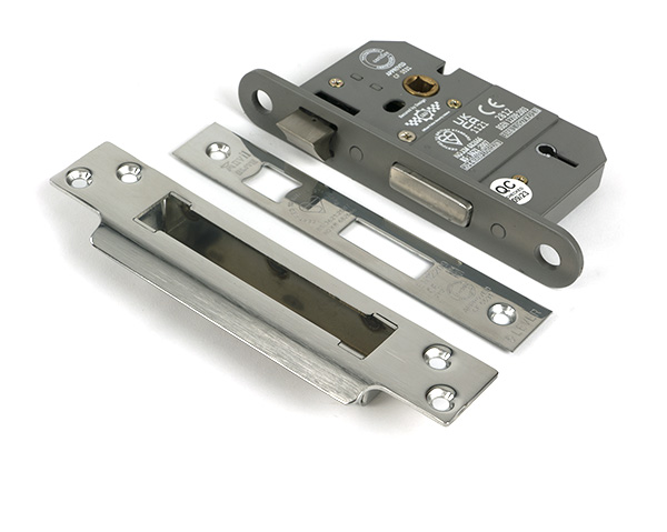 Polished SS 2½" 5 Lever BS Sash Lock | 51343