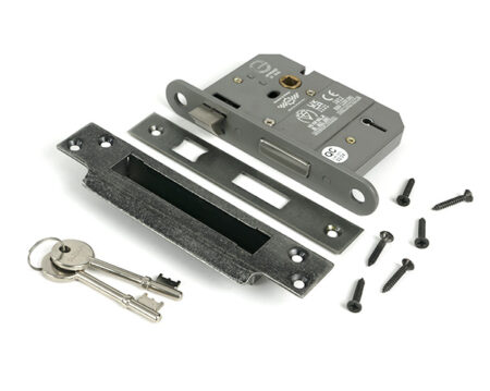 Pewter 3" 5 Lever BS Sash Lock | 51344 - Image 3