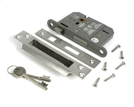 Satin Chrome 3" 5 Lever BS Sash Lock | 51350 - Image 3