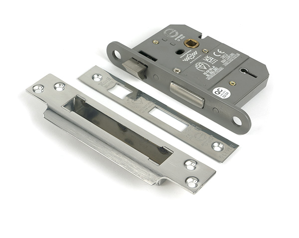 Polished SS 3" 5 Lever BS Sash Lock | 51353