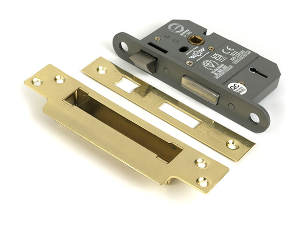 Polished Brass 2½" 5 Lever BS Sash Lock KA | 51355