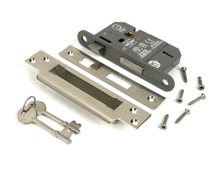 Polished Nickel 2½" 5 Lever BS Sash Lock KA | 51358 - Image 3