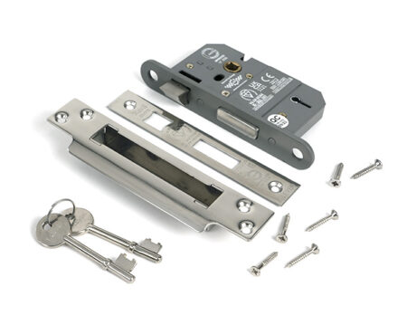 Polished Chrome 2½" 5 Lever BS Sash Lock KA | 51359 - Image 3