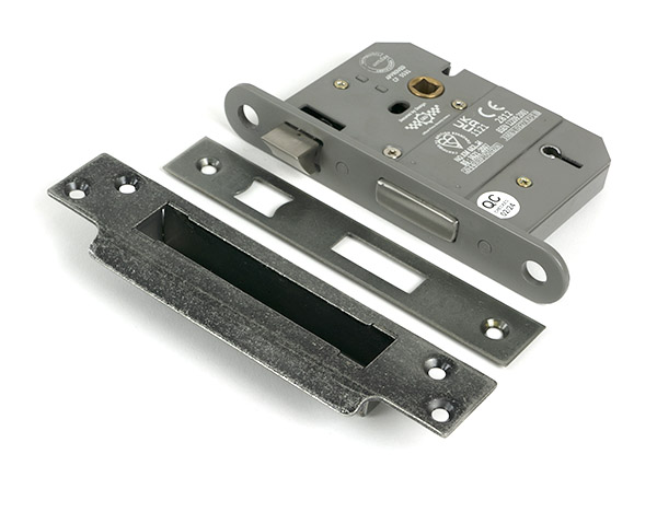 Pewter 3" 5 Lever BS Sash Lock KA | 51364