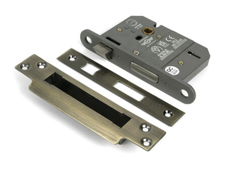 Aged Brass 3" 5 Lever BS Sash Lock KA | 51366