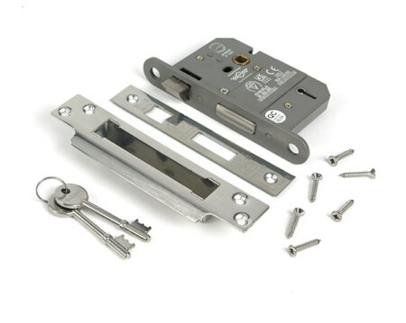 Polished SS 3" 5 Lever BS Sash Lock KA | 51373 - Image 3