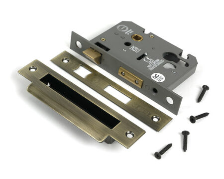 Aged Brass 2½" Euro Profile Sash Lock | 51376 - Image 3