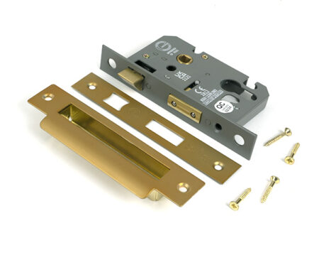 Satin Brass 2½" Euro Profile Sash Lock | 51377 - Image 3