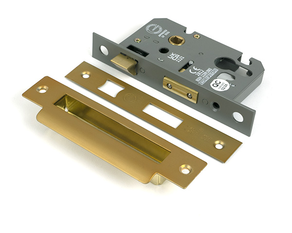 Satin Brass 2½" Euro Profile Sash Lock | 51377