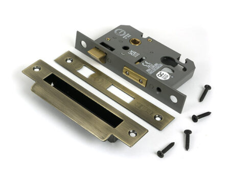 Aged Brass 3" Euro Profile Sash Lock | 51386 - Image 3