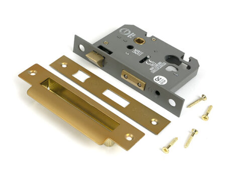 Satin Brass 3" Euro Profile Sash Lock | 51387 - Image 3