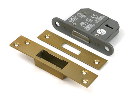 Satin Brass 2½" 5 Lever BS Dead Lock | 51407