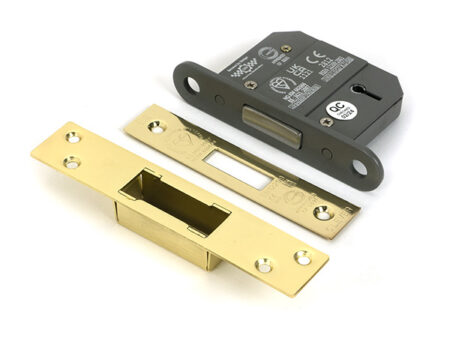 Polished Brass 2½" 5 Lever BS Dead Lock KA | 51427