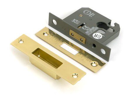 Polished Brass 2½" Euro Profile Dead Lock | 51447
