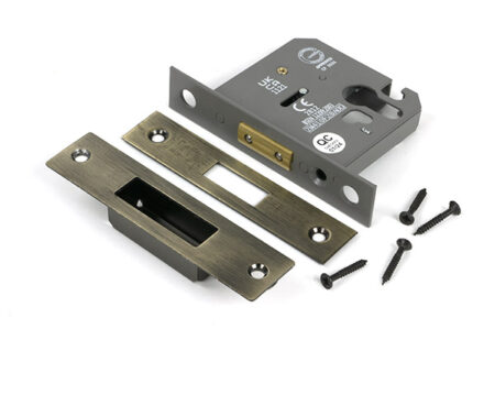 Aged Brass 3" Euro Profile Dead Lock | 51458 - Image 3