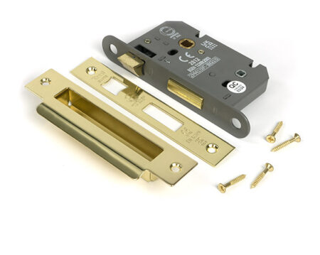 From the Anvil Heavy Duty Bathroom Mortice Lock - Polished Brass - Image 3