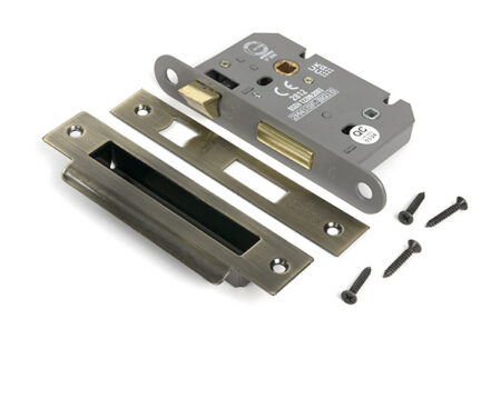 Aged Brass 2½" Heavy Duty Bathroom Mortice Lock | 51781 - Image 3