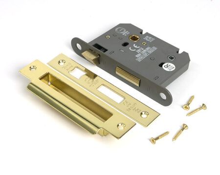 Polished Brass 3" Heavy Duty Bathroom Mortice Lock | 51790 - Image 3