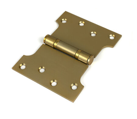 Satin Brass 4" x 3" x 5" Parliament Hinge (pair) ss | 51819