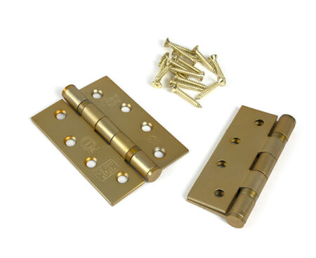 Satin Brass 4" Ball Bearing Butt Hinge (Pair) ss | 51822 - Image 3
