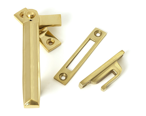 Polished Brass Locking Art Deco Fastener - LH | 51913