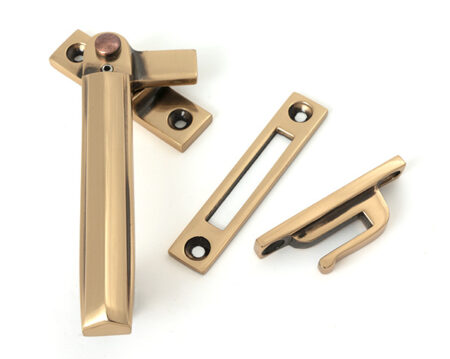 Polished Bronze Locking Art Deco Fastener - LH | 51918