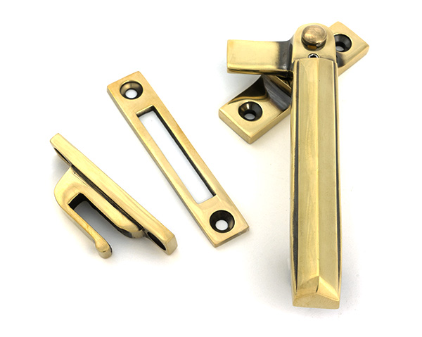 Aged Brass Locking Art Deco Fastener - RH | 51920