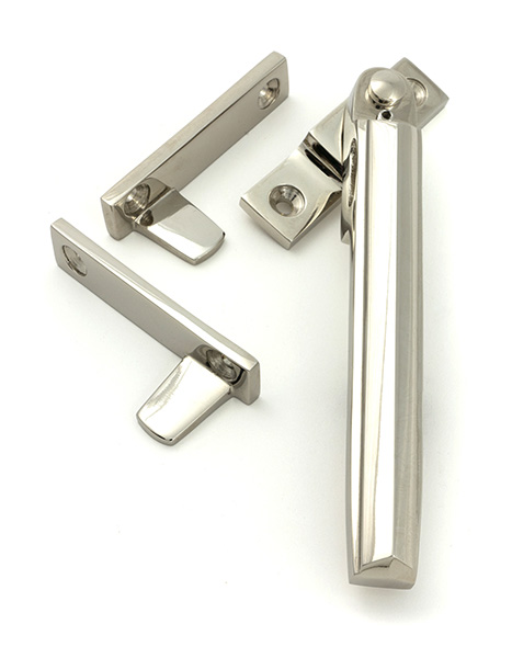 Polished Nickel Night-Vent Locking Art Deco Fastener | 51927