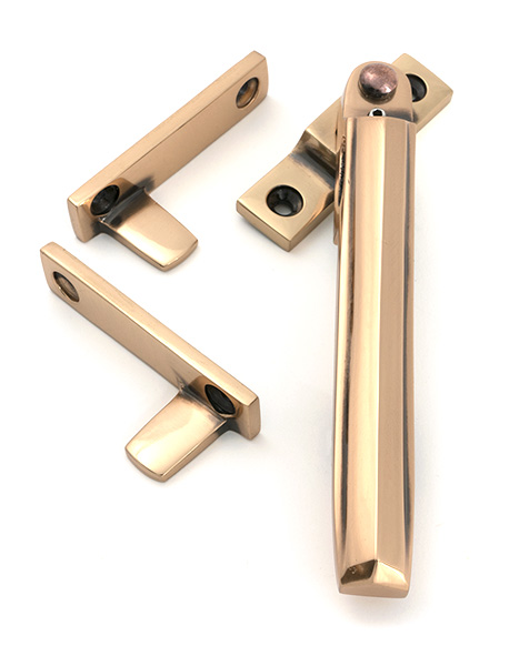 Polished Bronze Night-Vent Locking Art Deco Fastener | 51930