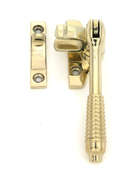 Polished Brass Night-Vent Locking Reeded Fastener (Steel Window) | 51996 - Image 3