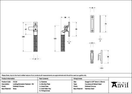 Polished Chrome Locking Brompton Fastener - RH | 52118 - Image 2