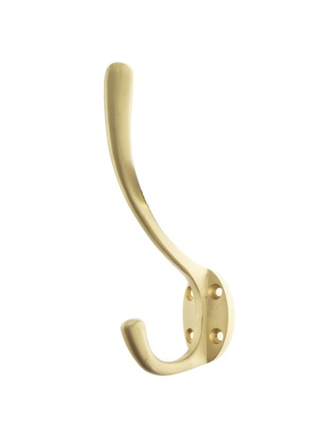 Satin Brass Atlantic Traditional Hat & Coat Hook - (AHCHSB) - Image 2