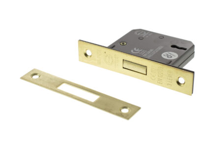 Satin Brass Atlantic 3 Lever Key Deadlock [CE] 2.5" - (ALKDEAD3LK25SB) - Image 2