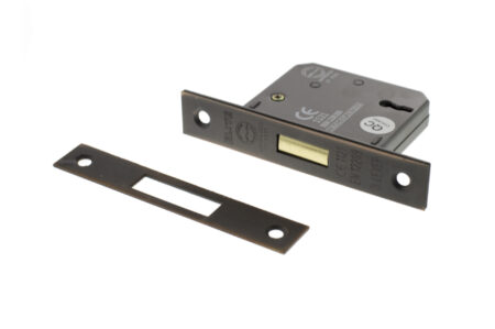 Antique Copper Atlantic 3 Lever Key Deadlock [CE] 3" - (ALKDEAD3LK3AC) - Image 2