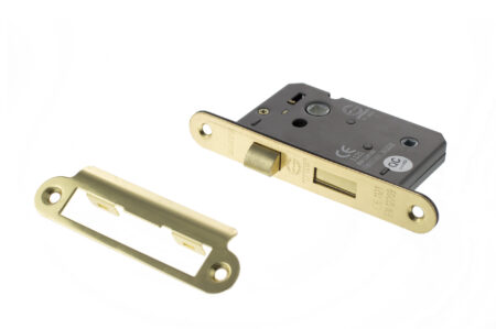 Polished Brass Atlantic Radius Corner Bathroom Lock [CE] 3" - (ALKRCBATH3PB) - Image 2