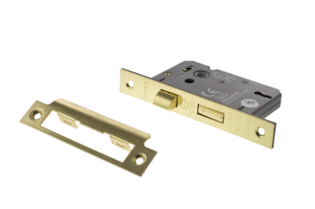 Polished Brass Atlantic 3 Lever Key Sashlock [CE] 2.5" - (ALKSASH3LK25PB) - Image 2